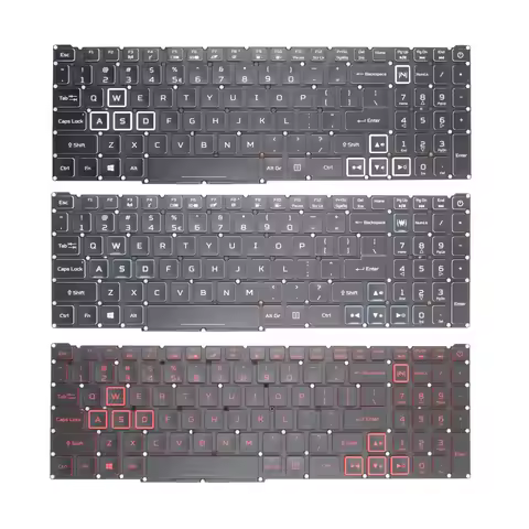 US RGB Colorful backlight backlit Keyboard For Acer Nitro 5 AN515-56 AN515-57