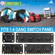 SHOUOUI Rocker Switch Panel RV Ship for Car Vehicle Trailer Truck ON/ 1/2/3/4 Gang 3 Pin