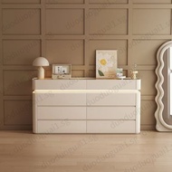 30Cm Cream Ultra-Thin Style Jewelry Cabinet Floor-Standing Bedroom Side Cabinet Bedside Storage Cabi