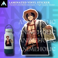 GOL D. ACE WITH LUFFY YONKO WANTED POSTER LAMINATED VINYL STICKERS ~ ANIMEHOLIC