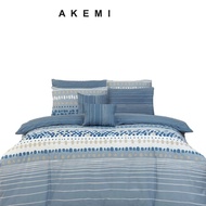 AKEMI Comforter Set 100% Cotton Essential Embrace Charm Fitted Bedsheet Set 650TC (Super Single/Queen/King) Akemi棉被套装