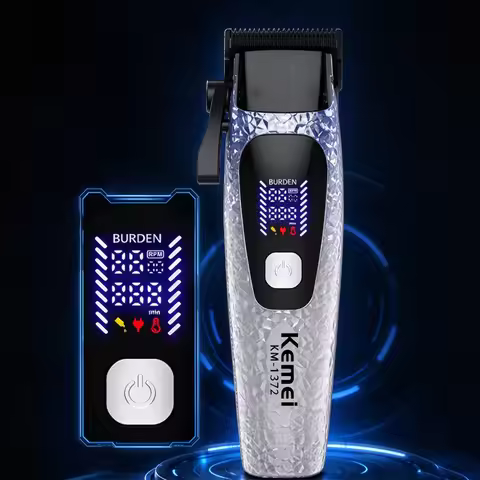 Kemei 1372 Clipper Hair Haircut Blue Hair Clippers Machine Professional Kemei Machine Barber