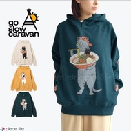 Go Slow Caravan 日系貓貓印花長袖連帽衛衣