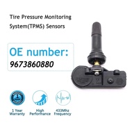 เซนเซอร์วัดความดันยางเซ็นเซอร์ TPMS 4ชิ้น9673860880 433MHz สำหรับ Citroen C4จัมเปอร์เปอโยต์3008 308