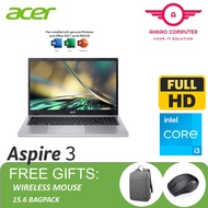 Acer Aspire 3 A315-510P-38RX 15.6'' FHD Laptop Pure Silver ( I3-N305, 8GB, 512GB SSD, Intel, W11, HS