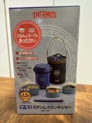 THERMOS - 膳魔師 日本版 三層真空保温便當盒 飯壺 連保溫袋 JBC-801