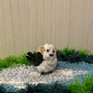 銀喉長尾山雀シマエナガ 北海道雪之妖精3cm-毛根扭扭棒手作/娃娃