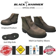 BLACK HAMMER Original Leather Safety Shoe BH 4663 | Kasut Keselamatan BLACK HAMMER