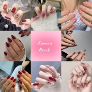 Lumina Beauti Handmade CNY Red press on nail french tip Fake Nail Artificial Fake Nail Nail Press On