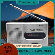 Portable Mini Radio Amplifier FM Radio Retractable Antenna Outdoor Stereo Radio