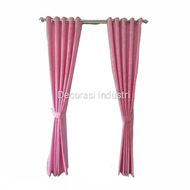 Gorden Jendela Pintu Minimalis Polos Warna Pink Motif Batik Bunga Tirai Korden Gordeng Gordyn Horden