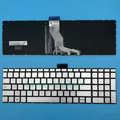 New AZERTY French Keyboard For HP 15s-fq 15s-fq0000 15s-fq0055nf 15s-eq1000 15-ef 15z-ef Laptop Silv