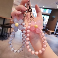 Ins มาการง สีใส สายคล้องโทรศัพท์มือถือ จี้กุญแจ สไตล์เกาหลี Lanyard สายโซ่คล้องมือถือ น่ารัก จี้อะคริลิค 3D SJL022