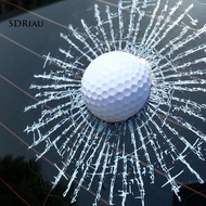 SD_Funny 3D Golf Ball Hit Window Crack Car Windshield Decals Sticker Decoration