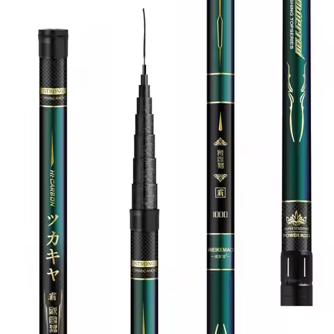 ZZ403 5m 7m 8m 9m 10m 11m 12m 13m 14m 15m 16m Super Long Fishing Rod with Replacing sections 1, 2 an