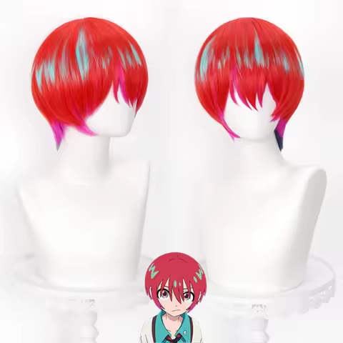 Cosplay Wig Mobile Suit Gundam Anime Wig Machu Short Straight Ombre Red Gradient Game Role-Play Sim
