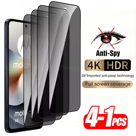 4-1Pcs Privacy Tempered Glass Cover For Motorola Moto G56 Anti-Spy/Peep/Glare Screen Protector Case 
