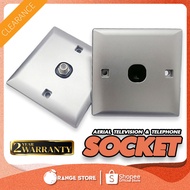 AEC Astro Cable Wall Socket Single Pod High-Quality Faceplate For TV Soket Televisyen Astro Soket Te
