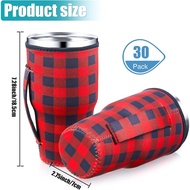 4 Pcs Christmas Reusable Iced Coffee Cup Sleeves 30 oz Reusable Sleeve for Iced Coffee Cup Buffalo P