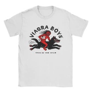 T-Shirt Muzik Punk Viagra Boys yang Lucu untuk Lelaki dan Wanita, 100% Kapas, Baju Lengan Pendek