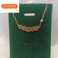 emas 916 original gold Copper coin necklace