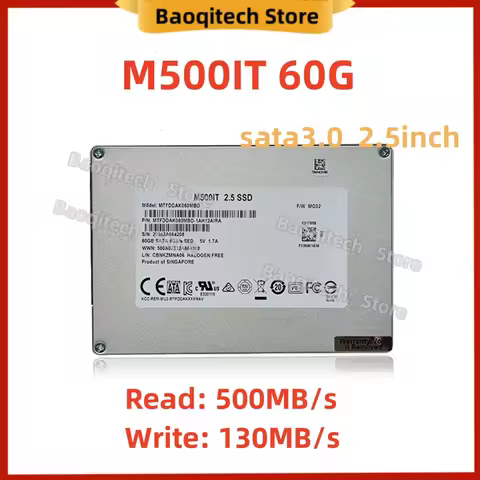 Brand New Original M500IT 60G Sata3.0 2.5inch Mlc Solid State DriveIndustrial grade Ssd Notebook Des