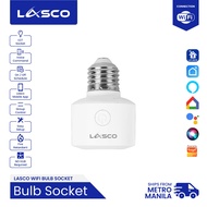 Lasco Wi-Fi Mini Bulb Socket for Bulbs Max 50 Watts, Works with Lasco App, Smart life App, Amazon Al