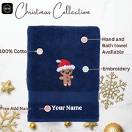 🎄🎄🎄Christmas Bath and Hand Towel Gift Set | Free Add Name | Christmas Box | Gift Exchange Idea
