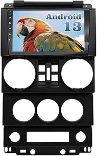 Car Stereo Fit for Jeep Wrangler JK 4-Door 2007-2012 Touchscreen 9" Wireless Carplay Android Auto An