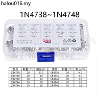 1N4738~1N4748 1W Voltage Regulator Diode Set 10 Specifications 200 Pcs Voltage Regulator Tube Packin