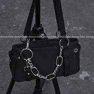 [CÓ HOẢ TỐC]  [Hình thật shop chụp] [Video thật shop tự quay] Y2K Túi Xách Nữ Dây Xích Đen Có Ngăn B