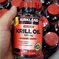 ของแท้100% Kirkland Krill Oil 500 mg.180 solfgels อาหารเสริม สารแอสตาแซนทีน ต้านอนุมูลอิสระ