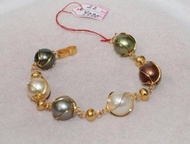 SALE Gelang Paloma Mutiara Air Laut, 12 gram,  Emas 23karat, 4 gram