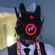2077 Party Cyberpunk Mask Cosplay Sci-Fi Equipment Halloween Free Headgear