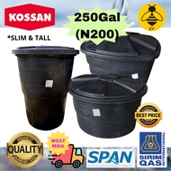 Polytank Poly Tank KOSSAN 250GAL (N200) PE WATER TANK TANGKI AIR BULAT SEGI EMPAT Sirim