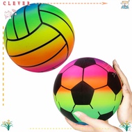 CLEVERHD Inflatable Beach Ball, 22cm PVC Rainbow Beach Ball, Durable Thickened Giant Summer Water Ball Indoor
