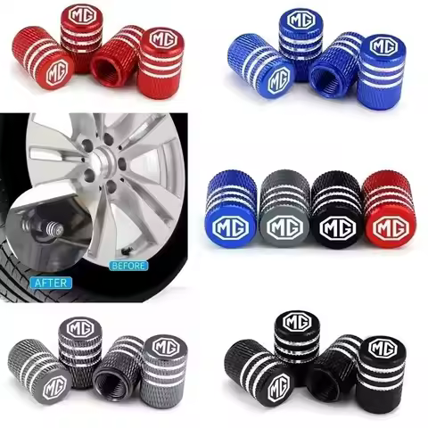 4pcs Car Wheel Tire Valve Caps Air Stem Covers For Morris Garages MG ZS 5 7 6 Cyberster MG4 EV ES5 H