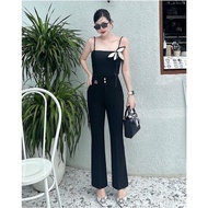 Super flattering 2-button flared pants, office flared pants