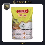[AAOO Pets] MISHA Cat Dry Food 1.5KG Kitten Kibbles ( Chicken Tuna ) Misha Makanan Kucing - Cat Food