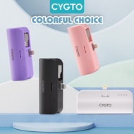 CYGTO Powerbank 5000mAh Original Mini Fast Charging Portable Built-in Cable