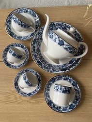 各款日本Nikko系列昭和中古  咖啡杯 茶杯瓷器 骨瓷 藍色花紋茶杯碟 有田燒
