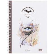 Sổ Vẽ Lò Xo B5 - 12 Tờ 300gsm - Space Art 8292 - Magic ZenArt - Mẫu 2