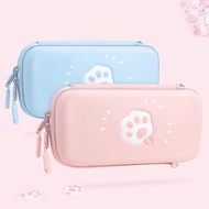 Cute Carrying Case for Nintendo Switch/Switch OLED/Switch Lite Portable Travel Bag - Cute Paw Ice Cream Ultra Slim Hard Protective Storage Cover Accessories