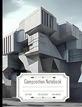 Composition Notebook College Ruled: Architectural Concrete, Ultra Detailed 3D Render, Modern Buildin