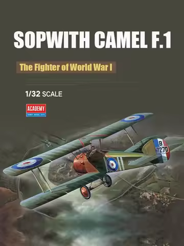 Academy Assembly Aircraft Model Kit 12109 Sop with CAMEL F.1 1/32