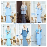 BAJU KURUNG MODERN BABY BLUE SKY BLUE BRIDESMAID TUNANG NIKAH BAJU KURUNG