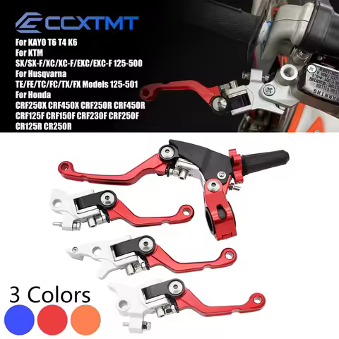 CNC Motorcycle Brake Clutch Lever 22mm Handlebar Universal For Kayo T4 T6 K6 K6R For KTM SX XC XCF E