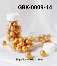 GBK-0009-14 Sprinkles sprinkle sprinkel 30 gram mutiara emas