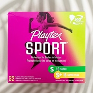 ผ้าอนามัยแบบสอด Sport Tampons 16 Super and 16 Super Plus 32 Count [Playtex®]