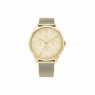 Women's Multifunction Gold Ionic Plated and Mesh Bracelet Watch, Color: Gold Plated (Model: 1782458)